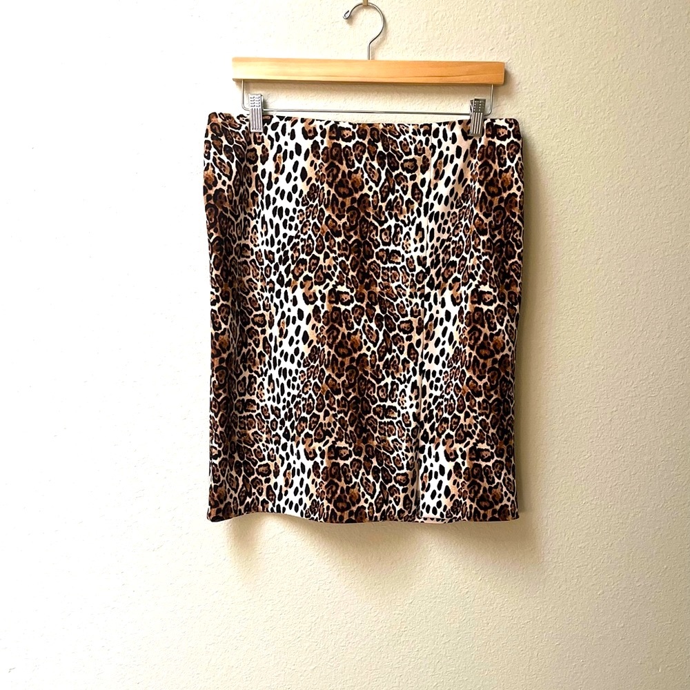 WHBM Leopard Pencil Skirt
